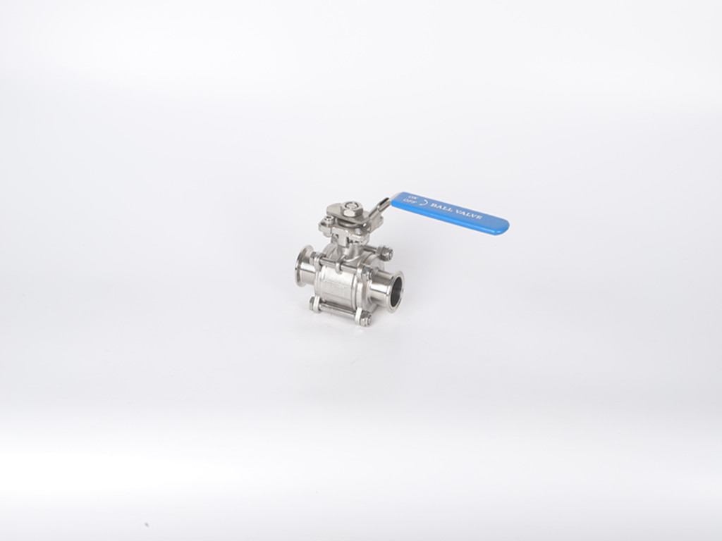 Hongtaivalve-Sanitary stainless steel PTFE full encapsulated manual 3 pieces ball valve-size  Φ19- Φ133HTV-BV004