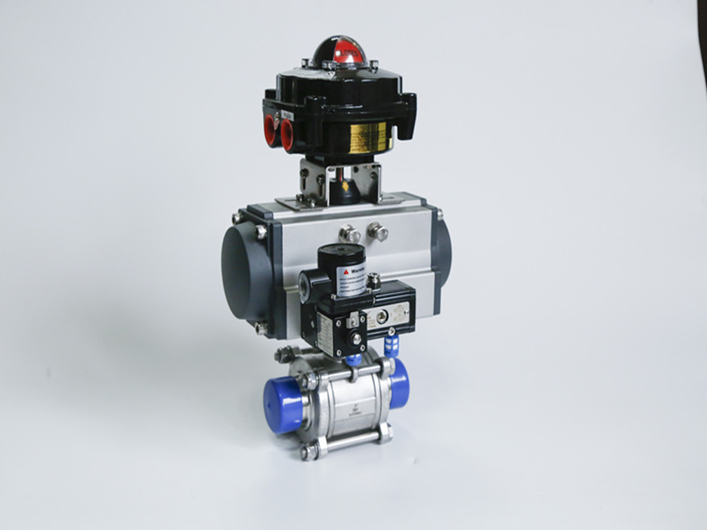 HongTaivalve-Sanitary stainless steel explosion-proof single-acting pneumatic ball valve size 1/2"-6"---HTV-BV001a