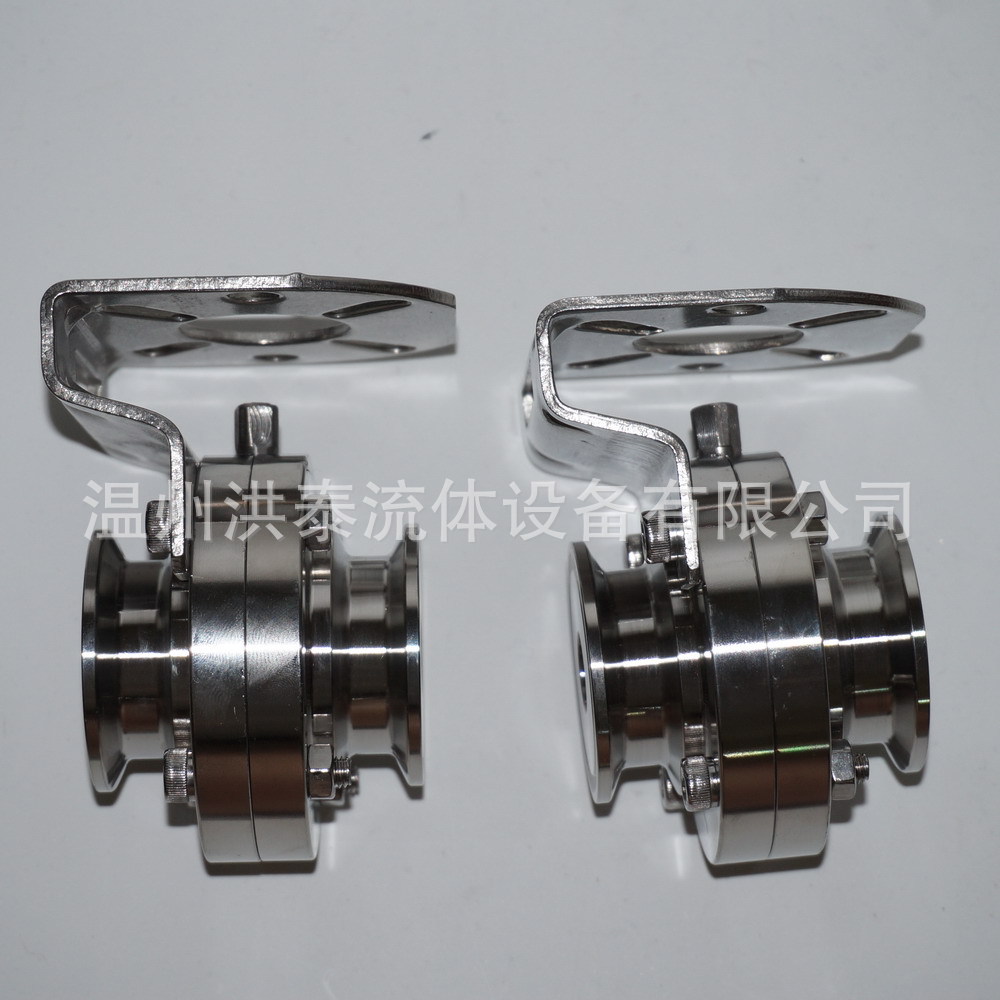 Hongtaivalve-Sanitary Clamped Threaded Butterfly Valve-size dn15-dn150-HTV-BUV007