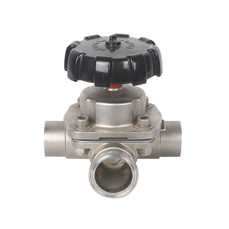 Hongtaivalve-T shape 3 way diaphragm valve-Size DN15-DN150- HTV-DV007